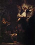 Rembrandt van rijn arkeangeln rafael lamnar tobias familj USA oil painting artist